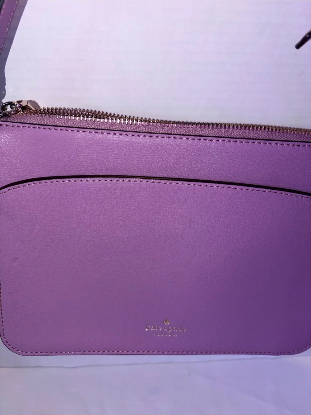 kate spade purple crossbody bag with gold-tone spade charm